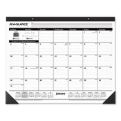 AT-A-GLANCE® Ruled Desk Pad, 24 x 19, White Sheets, Black Binding, Black Corners, 12-Month (Jan to Dec): 2025 Item: AAGSK3000