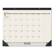 AT-A-GLANCE® Recycled Monthly Desk Pad, 22 x 17, Sand/Green Sheets, Black Binding, Black Corners, 12-Month (Jan to Dec): 2025 Item: AAGSK32G00