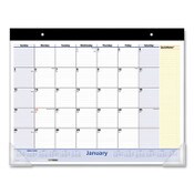 AT-A-GLANCE® QuickNotes Desk Pad, 22 x 17, White/Blue/Yellow Sheets, Black Binding, Clear Corners, 13-Month: Jan 2025 to Jan 2026 Item: AAGSK70000
