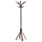 Alba™ Cafe Wood Coat Stand, Ten Peg/Five Hook, 21.67w x 21.67d x 69.33h, Espresso Brown Item: ABAPMCAFE