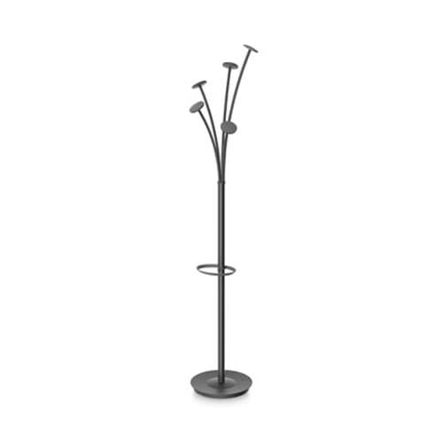 Alba™ Festival Coat Stand with Umbrella Holder, Five Knobs, 14w x 14d x 73.67h, Black Item: ABAPMFESTN