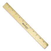 Westcott® Wood Ruler with Single Metal Edge, Standard, 12" Long Item: ACM05011