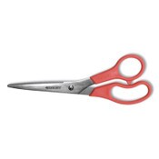 Westcott® Value Line Stainless Steel Shears, 8" Long, 3.5" Cut Length, Offset Red Handle Item: ACM40618
