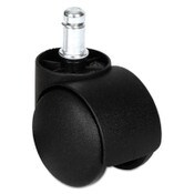 Alera® Dual Wheel Hooded Casters, Grip Ring Type B Stem, 1.5" Hard Nylon Wheel, Matte Black, 5/Set Item: ALECASTERHT1