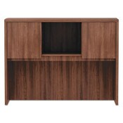 Alera® Alera Valencia Series Hutch with Doors, 3 Compartments, 47.13w x 15d x 35.38h, Modern Walnut Item: ALEVA284815WA