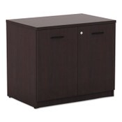 Alera® Alera Valencia Series Storage Cabinet, 34.13w x 22.78d x 29.5h, Mahogany Item: ALEVA613622MY