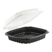Anchor Packaging Culinary Basics Microwavable Container, 36 oz, 9 x 9 x 2.5, Clear/Black, Plastic, 100/Carton Item: ANZ4669911