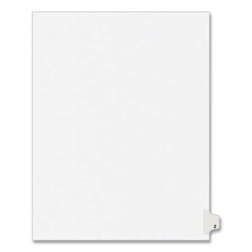Avery® Preprinted Legal Exhibit Side Tab Index Dividers, Avery Style, 26-Tab, Z, 11 x 8.5, White, 25/Pack, (1426) Item: AVE01426