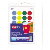 Avery® Printable Self-Adhesive Removable Color-Coding Labels, 0.75" dia, Assorted Colors, 24/Sheet, 42 Sheets/Pack, (5472) Item: AVE05472