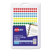 Avery® Handwrite Only Self-Adhesive Removable Round Color-Coding Labels, 0.25" dia, Assorted, 192/Sheet, 4 Sheets/Pack, (5795) Item: AVE05795