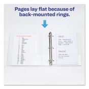 Avery® Durable View Binder with DuraHinge and EZD Rings, 3 Rings, 1" Capacity, 11 x 8.5, White, (9301) Item: AVE09301