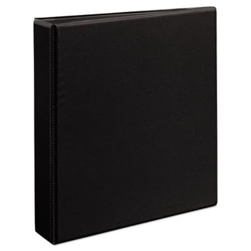 Avery® Durable View Binder with DuraHinge and EZD Rings, 3 Rings, 1.5" Capacity, 11 x 8.5, Black, (9400) Item: AVE09400