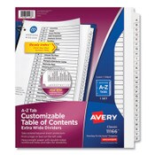 Avery® Customizable TOC Ready Index Black and White Dividers, 26-Tab, A to Z, 11 x 9.25, 1 Set Item: AVE11166