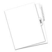 Avery® Preprinted Legal Exhibit Side Tab Index Dividers, Avery Style, 11-Tab, 1 to 10, 11 x 8.5, White, 1 Set Item: AVE11381