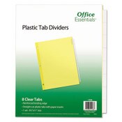 Office Essentials™ Plastic Insertable Dividers, 8-Tab, 11 x 8.5, Clear Tabs, 1 Set Item: AVE11468