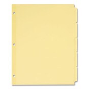 Avery® Write and Erase Plain-Tab Paper Dividers, 5-Tab, 11 x 8.5, Buff, 36 Sets Item: AVE11501
