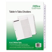 Office Essentials™ Table 'n Tabs Dividers, 26-Tab, A to Z, 11 x 8.5, White, White Tabs, 1 Set Item: AVE11676