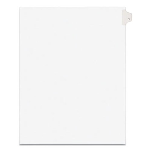 Avery® Preprinted Legal Exhibit Side Tab Index Dividers, Avery Style, 10-Tab, 1, 11 x 8.5, White, 25/Pack Item: AVE11911