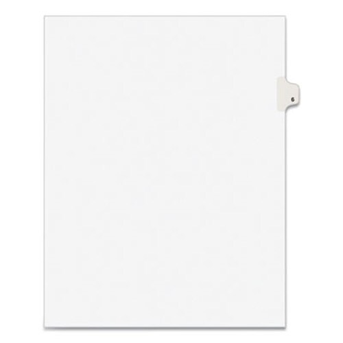 Avery® Preprinted Legal Exhibit Side Tab Index Dividers, Avery Style, 10-Tab, 6, 11 x 8.5, White, 25/Pack Item: AVE11916