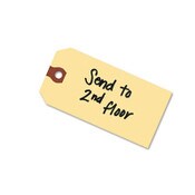Avery® Unstrung Shipping Tags, 11.5 pt. Stock, 5.25 x 2.63, Manila, 1,000/Box Item: AVE12306