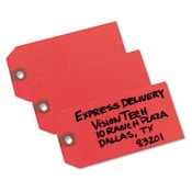 Avery® Unstrung Shipping Tags, 11.5 pt.Stock, 4.75 x 2.38, Red, 1,000/Box Item: AVE12345