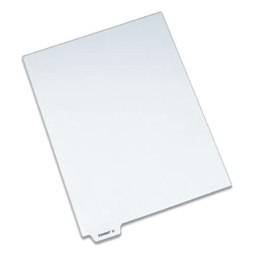 Avery® Avery-Style Preprinted Legal Bottom Tab Dividers, 26-Tab, Exhibit U, 11 x 8.5, White, 25/Pack Item: AVE12394