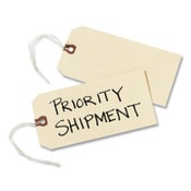 Avery® Strung Shipping Tags, 11.5 pt Stock, 6.25 x 3.13, Manila, 1,000/Box Item: AVE12508