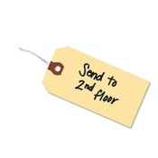 Avery® Double Wired Shipping Tags, 11.5 pt. Stock, 3.75 x 1.88, Manila, 1,000/Box Item: AVE12603