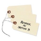 Avery® Double Wired Shipping Tags, 11.5 pt Stock, 4.75 x 2.38, Manila, 1,000/Box Item: AVE12605