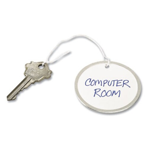 Avery® Heavyweight Stock Metal Rim Tags, 2.25" dia, White, 500/Box Item: AVE14316