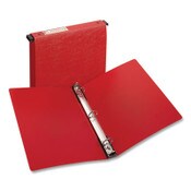 Avery® Hanging Storage Flexible Non-View Binder with Round Rings, 3 Rings, 1" Capacity, 11 x 8.5, Red Item: AVE14803