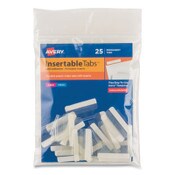Avery® Insertable Index Tabs with Printable Inserts, 1/5-Cut, Clear, 1" Wide, 25/Pack Item: AVE16221