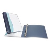 Avery® Flexible View Binder with Round Rings, 3 Rings, 1" Capacity, 11 x 8.5, Gray Item: AVE17676