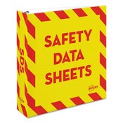 Avery® Heavy-Duty Preprinted Safety Data Sheet Binder, 3 Rings, 2" Capacity, 11 x 8.5, Yellow/Red Item: AVE18951
