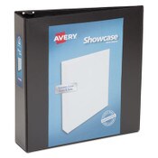 Avery® Showcase Economy View Binders with Slant Rings, 3 Rings, 2" Capacity, 11 x 8.5, Black Item: AVE19700