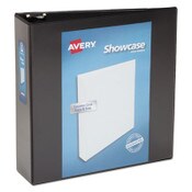 Avery® Showcase Economy View Binders with Slant Rings, 3 Rings, 3" Capacity, 11 x 8.5, Black Item: AVE19750