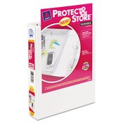 Avery® Mini Size Protect and Store View Binder with Round Rings, 3 Rings, 1" Capacity, 8.5 x 5.5, White Item: AVE23011