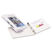 Avery® Mini Size Durable View Binder with Round Rings, 3 Rings, 0.5" Capacity, 8.5 x 5.5, White Item: AVE27726