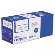 Avery® Dot Matrix Printer Mailing Labels, Pin-Fed Printers, 1.44 x 3.5, White, 5,000/Box Item: AVE4060