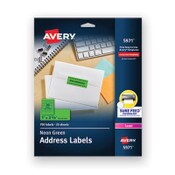 Avery® High-Visibility Permanent Laser ID Labels, 1 x 2.63, Neon Green, 750/Pack Item: AVE5971