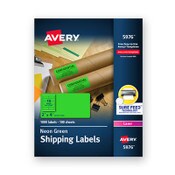 Avery® High-Visibility Permanent Laser ID Labels, 2 x 4, Neon Green, 1000/Box Item: AVE5976