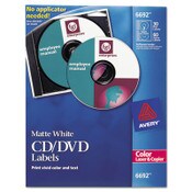 Avery® Laser CD Labels, Matte White, 30/Pack Item: AVE6692
