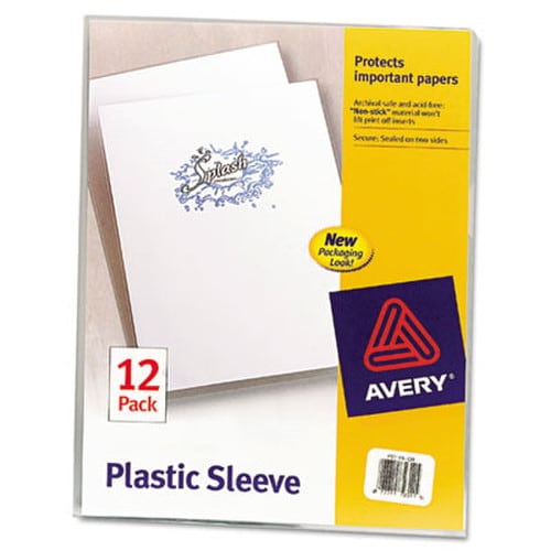 Avery® Clear Plastic Sleeves, Letter Size, Clear, 12/Pack Item: AVE72311