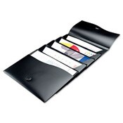 Avery® Slide and View Expanding File, 5 Sections, Cord/Hook Closure, Letter Size, Black Item: AVE73517
