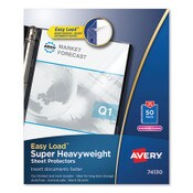 Avery® Top-Load Poly Sheet Protector, Super Heavy Gauge, Letter, Diamond Clear, 50/Box Item: AVE74130