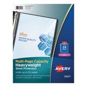 Avery® Multi-Page Top-Load Sheet Protectors, Heavy Gauge, Letter, Clear, 25/Pack Item: AVE74171