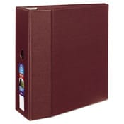 Avery® Heavy-Duty Non-View Binder with DuraHinge, Three Locking One Touch EZD Rings and Thumb Notch, 5" Capacity, 11 x 8.5, Maroon Item: AVE79366