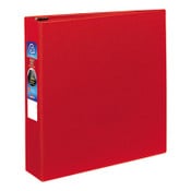 Avery® Heavy-Duty Non-View Binder with DuraHinge and One Touch EZD Rings, 3 Rings, 2" Capacity, 11 x 8.5, Red Item: AVE79582