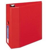 Avery® Heavy-Duty Non-View Binder with DuraHinge, Locking One Touch EZD Rings and Thumb Notch, 3 Rings, 5" Capacity, 11 x 8.5, Red Item: AVE79586