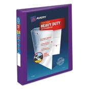 Avery® Heavy-Duty View Binder with DuraHinge and One Touch EZD Rings, 3 Rings, 1" Capacity, 11 x 8.5, Purple Item: AVE79771